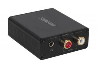 Fonestar FO-41DAH - przetwornik audio cyfrowo-analogowy, konwerter z wyjściem słuchawkowym