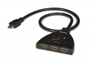 Fonestar FO-513 - Dwukierunkowy, automatyczny przełącznik HDMI 3 x 1 (3 wejścia x 1 wyjście) na przewodzie 50cm. 1080p@60Hz. 7.5Gbps