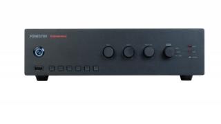 Fonestar PROX-60 - Wzmacniacz P.A. 60 W RMS, 100 V/4 Ω, odtwarzacz USB/MP3/FM, auto playback, 2 x mic input, mixer 2 wejść mikrofonowych i liniowego. Regulacja barwy dźwięku. Dedykowany do średnich instalacji PA oraz edukacji.
