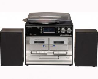 Gramofon Denver MRD-166, radio FM, odtwarzacz CD, MP3, magnetofon