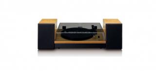 Gramofon Lenco LS 300 w drewnianej obudowie + głośniki / Bluetooth / wyjście 2x RCA / wejście AUX