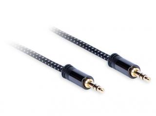 Kabel Jack 3,5 mm - Jack 3,5 mm Długość: 0,75m  AQ Premium