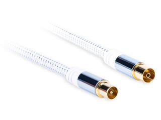Kabel koncentryczny antenowy - antenowa (męska) - antenowa (żeńska) długość: 3,0m AQ Premium