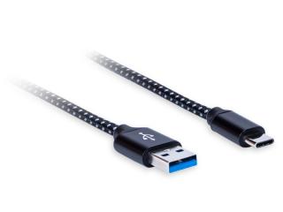 Kabel USB-C (M) - USB 3.0 A (M), Długość: 1,0m AQ Premium