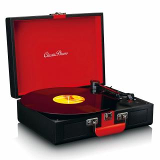 Lenco TT-110BKRD - gramofon z głośnikami i Bluetooth  (czarno-czerwony)