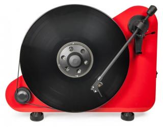 Pro-Ject VTE BT R OM5e Niekonwencjonalny pionowy gramofon z łącznością Bluetooth, czerwony