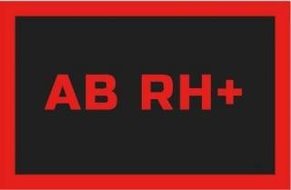 Odznaka Na Rzep Rebelhorn Grupa Krwi Ab Rh+ Black/