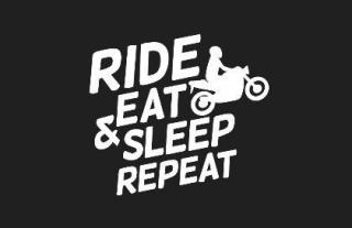 Odznaka Na Rzep Rebelhorn Ride Eat Sleep Repeat Bl