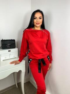 BLUZA ZIP CZERWONA - ROZMIAR 1