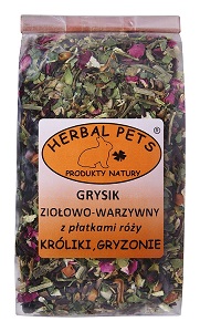 Herbal Pets Grysik zioł-warz z płatkami róży