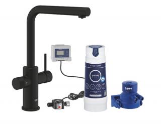 Zestaw Grohe Blue Pure Vento wyciągana wylewka, filtr S Velvet Black