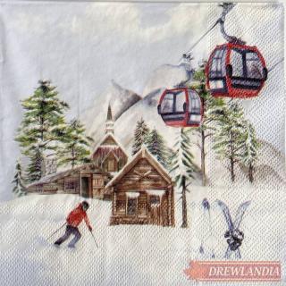 Serwetka AM 3331855 - Wyciag narciarski - 20 szt