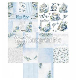 Zestaw papierów do scrapbookingu  ScrapAndMe 20x20  Blue Rose