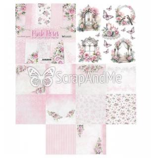 Zestaw papierów do scrapbookingu ScrapAndMe  20x20 Pink Rose