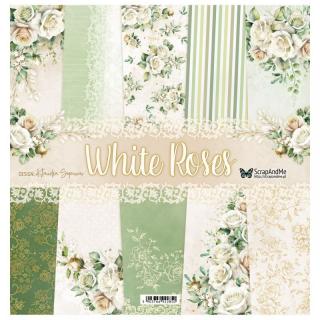 Zestaw papierów do scrapbookingu ScrapAndMe White Roses, 30,5 x 30,5cm