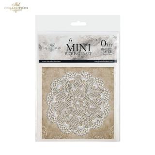 Zestaw papierów ryżowych mini  RSM145 Koronki