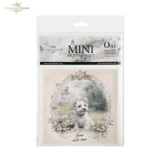 Zestaw papierów ryżowych mini  RSM166 Pieski
