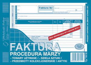 Faktura - procedura marży: towary używane, dzieła sztuki? 195-3E