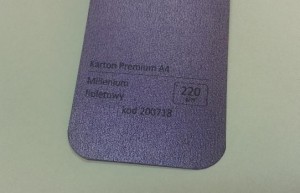 Karton Premium A4 Millenium Fioletowy 20 ark./op. 220 g/m2