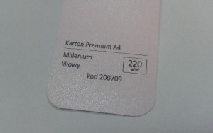 Karton Premium A4 Millenium Liliowy 20 ark./op. 220 g/m2