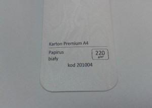 Karton Premium A4 Papirus Biały 20 ark./op. 220 g/m2