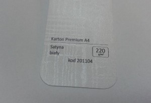 Karton Premium A4 Satyna Biały 20 ark./op. 220 g/m2