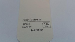 Karton Standard A4 Kamień Kremowy 20 ark./op. 230 g/m2
