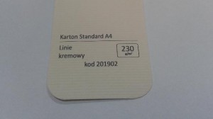 Karton Standard A4 Linie Kremowy 20 ark./op. 230 g/m2