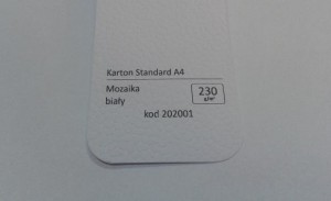 Karton Standard A4 Mozaika Biały 20 ark./op. 230 g/m2