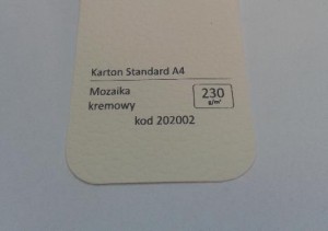 Karton Standard A4 Mozaika Kremowy 20 ark./op. 230 g/m2
