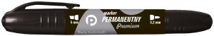 Marker Permanentny Tetis 502 z Dwiema Końcówkami Czarny 4,2mm/5mm