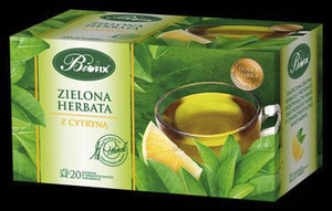 Herbata Bi-Fix Premium zielona z cytryną / 20 torebek w kopertach