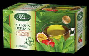 Herbata Bi Fix zielona z guaraną i marakują/ 20 torebek w kopertach
