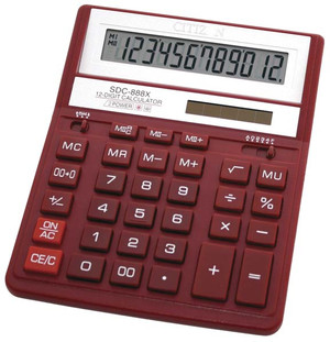 Kalkulator Citizen SDC 888 biurowy czerwony