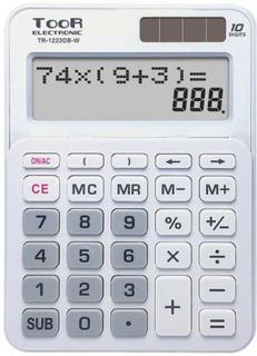 Kalkulator Dwuliniowy Toor Tr-1223 biały