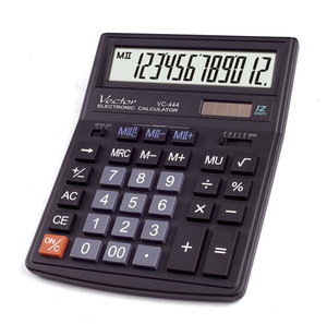 Kalkulator Vector VC-444 czarny 12 pozycyjny