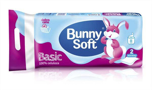 Papier toaletowy.Bunny Soft biały / 8 rolek