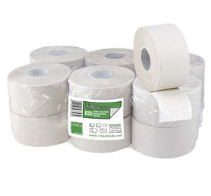 Papier toaletowy Jumbo bielony 65% 18cm / 12szt.