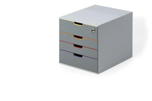 Pojemnik na dokumenty z 4 szufladami (jedna na klucz) Varicolor Safe