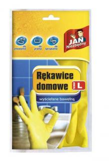 Rękawice domowe L Jan Niezbędny żółte