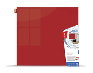 Tablica szklana magnetyczna 45 x 45 cm czerwona Memobe