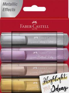 Zakreślacz Faber-Castell 1546 4 kolory metaliczne w etui