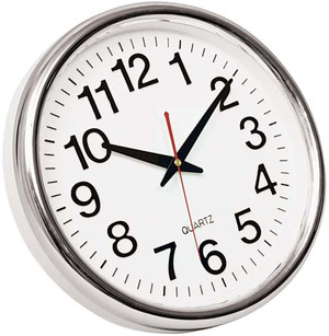 Zegar ścienny Q-Connect Budapest srebrny 28cm