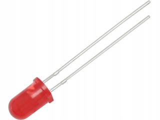 Dioda LED 5 mm czerwona kpl/2szt (LED5001)