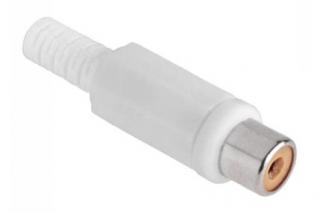 Gniazdo RCA na kabel białe - kpl/3szt (GNI0063F)