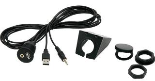 Gniazdo USB + AUX montażowe - kabel 2m (0301#)