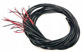 Kabel przewód DC zasilający okrągły 50cm kpl/10szt