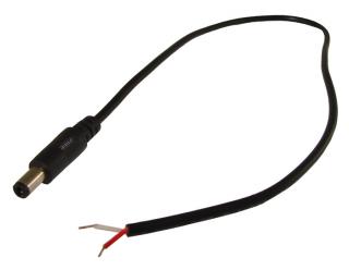 Kabel przewód wtyk DC 2,1/5,5 na kablu 30cm 011757