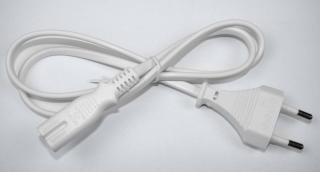 Kabel przewód zasilający AC atestowany biały 1,5m