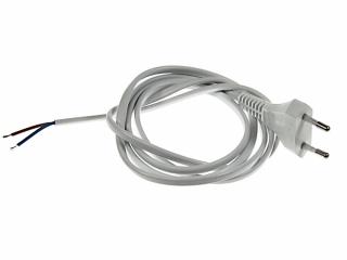 Kabel zasilający AC atest - montażowy biały 1,5m